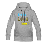 Frauen Premium Hoodie - Beispiel-Logo - Grau meliert