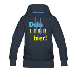 Frauen Premium Hoodie - Beispiel-Logo - Navy