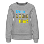 Frauen Premium Sweatshirt - Beispiel-Logo - Grau meliert