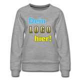 Frauen Premium Sweatshirt - Beispiel-Logo - Grau meliert