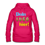 Frauen Hoodie von AWDis Just Hoods - Beispiel-Logo - dunkles Pink