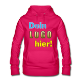 Frauen Hoodie von AWDis Just Hoods - Beispiel-Logo - dunkles Pink