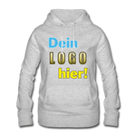 Frauen Hoodie von AWDis Just Hoods - Beispiel-Logo - Hellgrau meliert