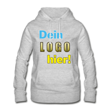 Frauen Hoodie von AWDis Just Hoods - Beispiel-Logo - Hellgrau meliert