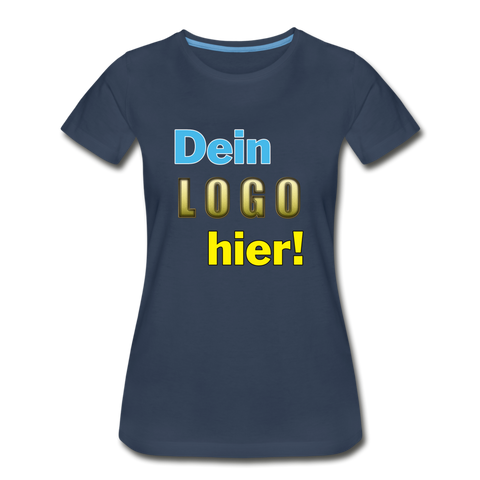 Frauen Premium Bio T-Shirt - Beispiel-Logo - Navy