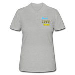 Frauen Polo Shirt von Gildan - Beispiel-Logo - Grau meliert