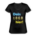 Frauen Classic V-Ausschnitt T-Shirt von Gildan - Beispiel-Logo - Schwarz