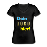 Frauen Classic V-Ausschnitt T-Shirt von Gildan - Beispiel-Logo - Schwarz