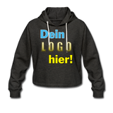 Frauen Cropped Hoodie - Beispiel-Logo - Anthrazit