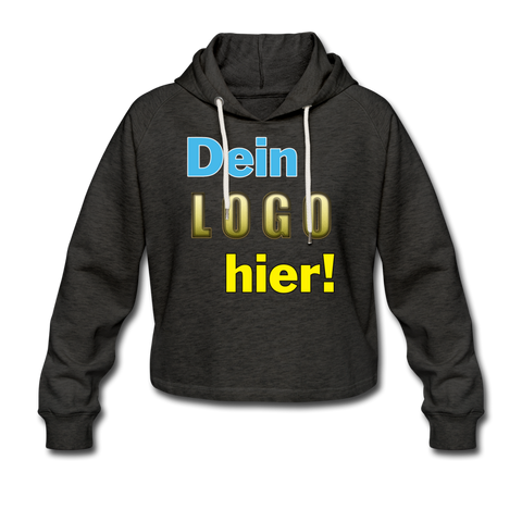 Frauen Cropped Hoodie - Beispiel-Logo - Anthrazit