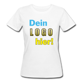 Frauen Bio T-Shirt von Continental Clothing - Beispiel-Logo - Weiß