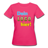 Frauen Bio T-Shirt von Continental Clothing - Beispiel-Logo - Neon Pink