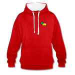 Unisex Kontrastfarbe Hoodie von AWDis Just Hoods - AKB-Logo - Rot/Weiß