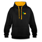 Unisex Kontrastfarbe Hoodie von AWDis Just Hoods - AKB-Logo - Schwarz/Gold