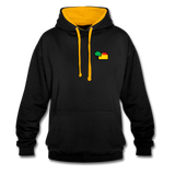 Unisex Kontrastfarbe Hoodie von AWDis Just Hoods - AKB-Logo - Schwarz/Gold