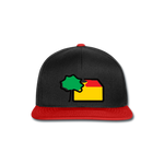 Snapback Cappy von Beechfield - AKB-Logo - Schwarz/Rot