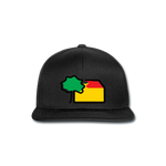 Snapback Cappy von Beechfield - AKB-Logo - Schwarz/Schwarz