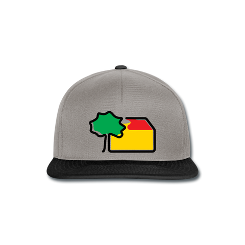 Snapback Cappy von Beechfield - AKB-Logo - Graphit/Schwarz