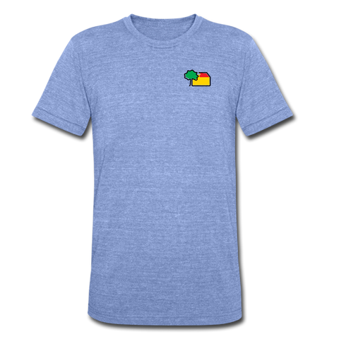 Unisex Triblend T-Shirt von Bella+Canvas - AKB-Logo - Blau meliert