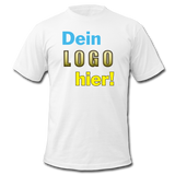 Männer T-Shirt von Bella+Canvas - Beispiel-Logo - Weiß