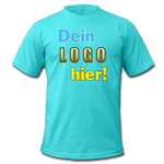 Männer T-Shirt von Bella+Canvas - Beispiel-Logo - Türkis