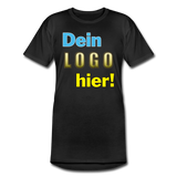 Männer Long Body Urban Tee von Bella+Canvas - Beispiel-Logo - Schwarz