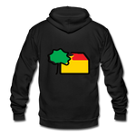 Unisex Hoodie Jacke von Bella+Canvas - AKB-Logo - Schwarz