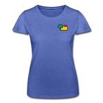 Frauen T-Shirt von Fruit of the Loom - AKB-Logo - Blau meliert