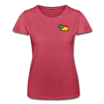 Frauen T-Shirt von Fruit of the Loom - AKB-Logo - Rot meliert