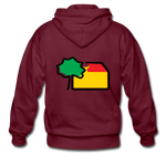 Männer Heavyweight Kapuzenjacke von Gildan - AKB-Logo - Maroon