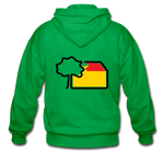 Männer Heavyweight Kapuzenjacke von Gildan - AKB-Logo - Kelly Green