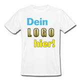 Männer Workwear T-Shirt von Russel - Beispiel-Logo - Weiß