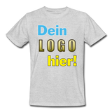 Männer Workwear T-Shirt von Russel - Beispiel-Logo - Grau meliert