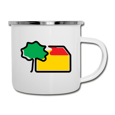 Emaille-Tasse von Schulze GmbH - AKB-Logo - Weiß