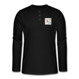 Männer Henley Langarmshirt von Stedman - ADR-Logo - Schwarz
