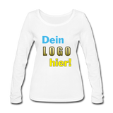 Frauen Bio Langarm Shirt von STANLEY/STELLA - Beispiel-Logo - Weiß