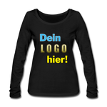 Frauen Bio Langarm Shirt von STANLEY/STELLA - Beispiel-Logo - Schwarz