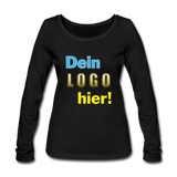 Frauen Bio Langarm Shirt von STANLEY/STELLA - Beispiel-Logo - Schwarz