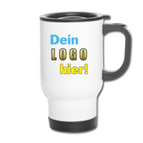 Thermobecher von Print Equipment - Beispiel-Logo - Weiß