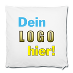 Kissenbezug 40x40 cm von Print Equipment - Beispiel-Logo - Weiß