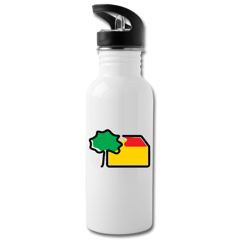 Wasserflasche von Print Equipment - AKB-Logo - Weiß