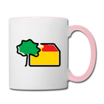 Kontrast-Tasse von Print Equipment - AKB-Logo - Weiß/Pink