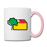 Kontrast-Tasse von Print Equipment - AKB-Logo - Weiß/Pink