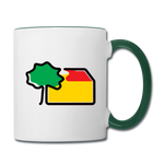 Kontrast-Tasse von Print Equipment - AKB-Logo - Weiß/Dunkelgrün