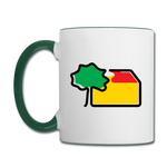 Kontrast-Tasse von Print Equipment - AKB-Logo - Weiß/Dunkelgrün