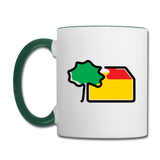 Kontrast-Tasse von Print Equipment - AKB-Logo - Weiß/Dunkelgrün