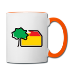 Kontrast-Tasse von Print Equipment - AKB-Logo - Weiß/Orange