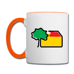 Kontrast-Tasse von Print Equipment - AKB-Logo - Weiß/Orange