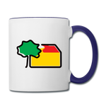 Kontrast-Tasse von Print Equipment - AKB-Logo - Weiß/Kobaltblau