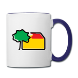 Kontrast-Tasse von Print Equipment - AKB-Logo - Weiß/Kobaltblau